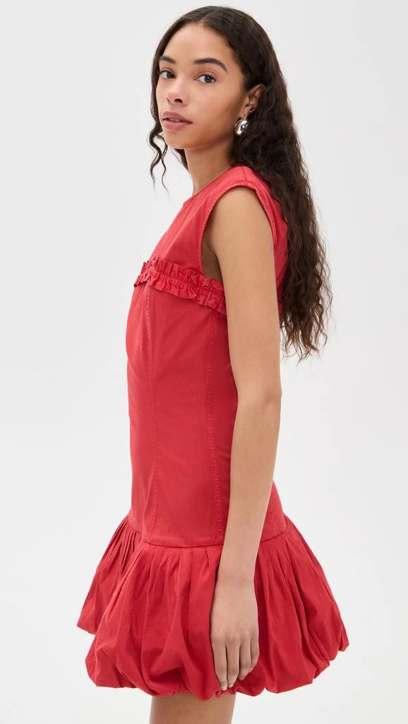 Ganni Washed Stretch Cotton Corset Mini Dress 3