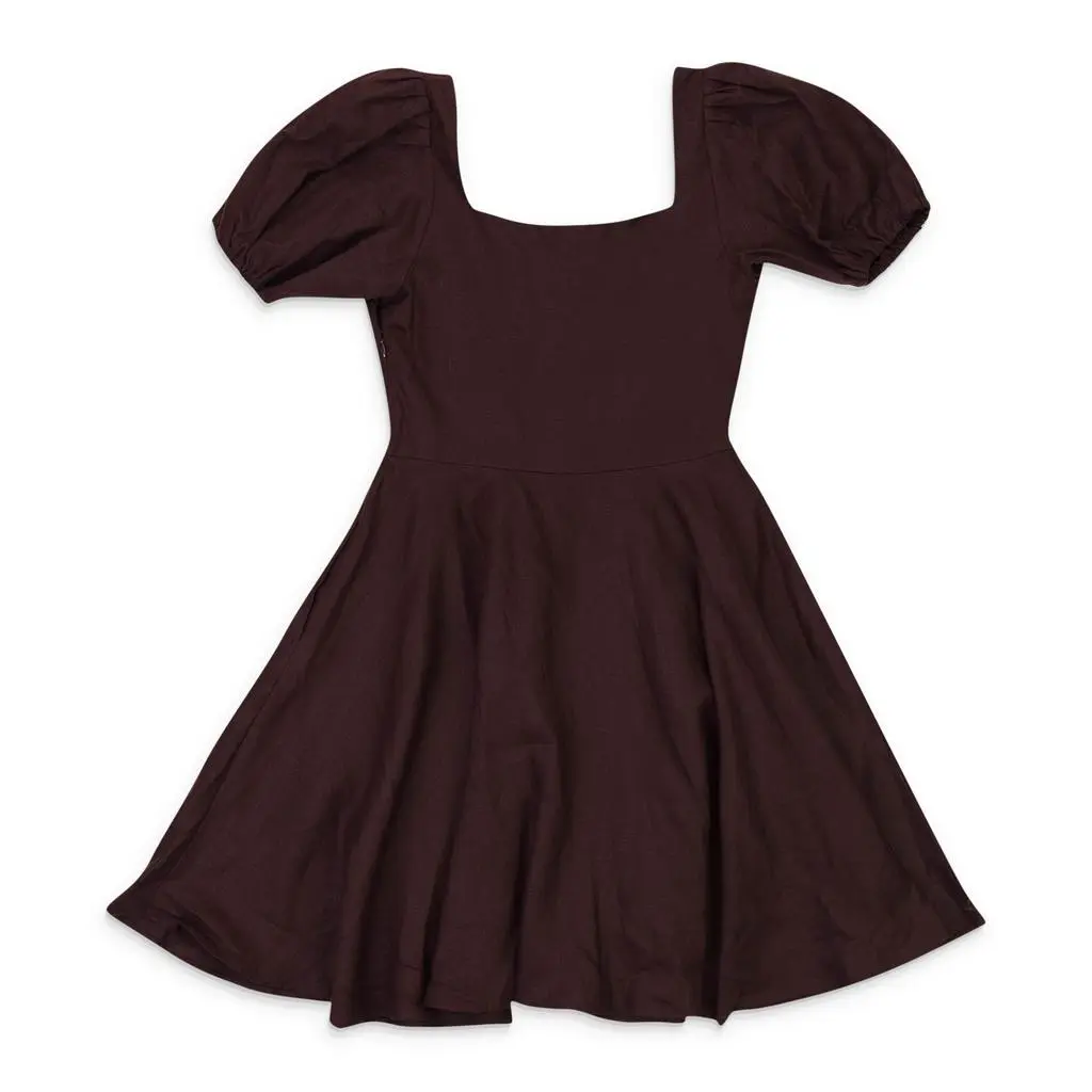 Callipygian CALLIPYGIAN LINEN?BUTTON?DOWN BROWN MINI DRESS 2