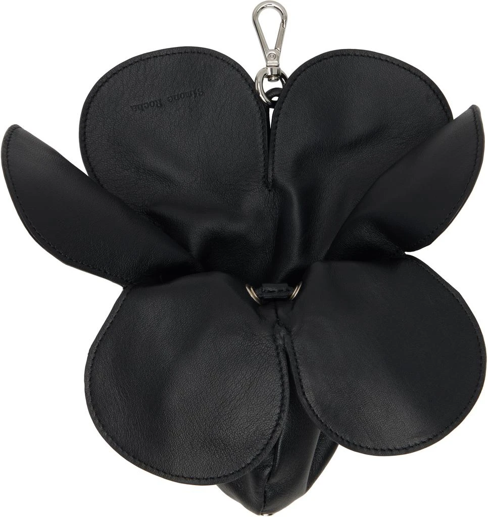 Simone Rocha Black Flower Coinpurse Keychain