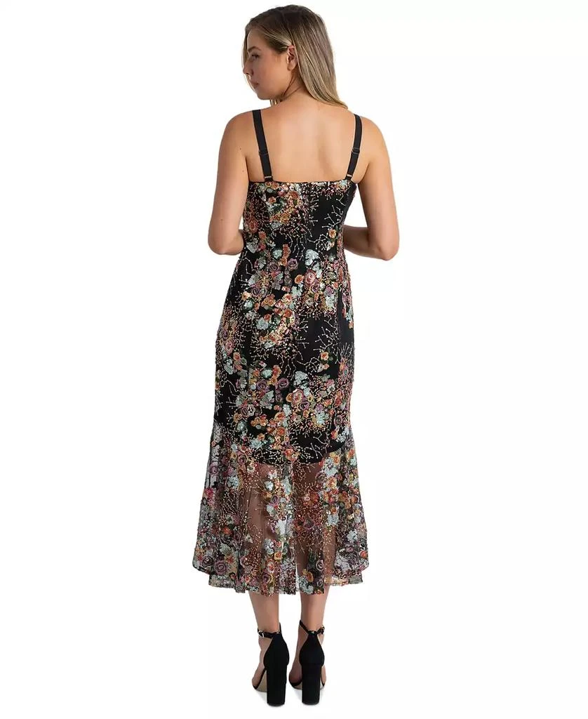 Sam Edelman Women's Floral Sequence Mermaid Midi Dress 5