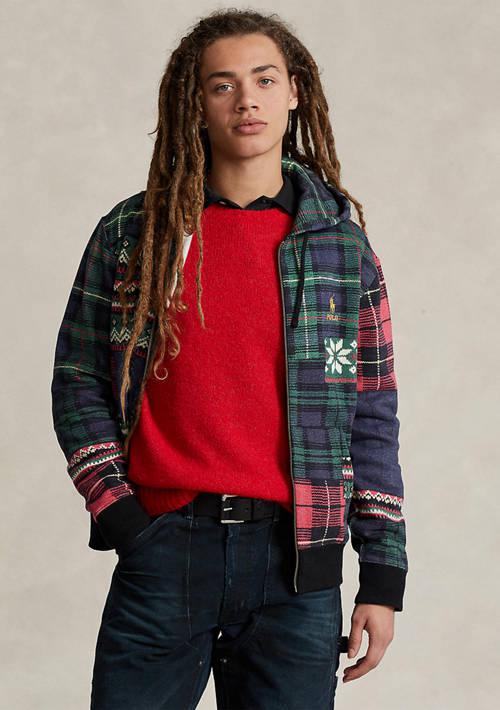 Ralph Lauren Ralph Lauren Patchwork Print Fleece Full Zip Hoodie