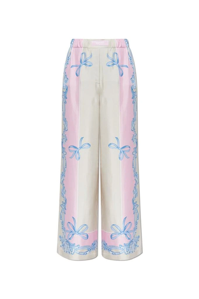 Versace Versace Pattern-Printed Wide-Leg Trousers 1