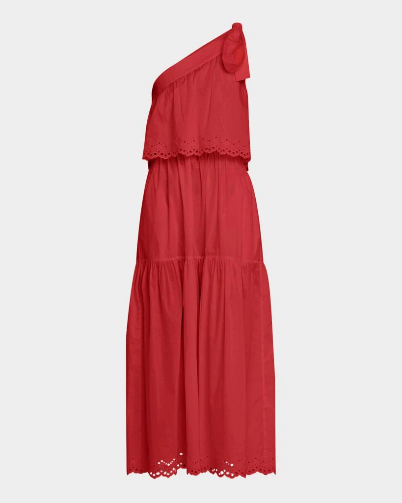 VANESSA BRUNO Cora Tiered One-Shoulder Midi Dress 1