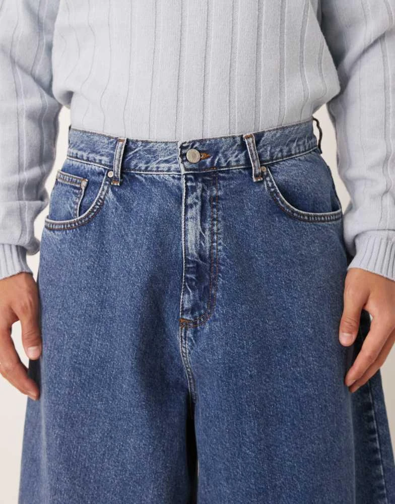 ASOS ASOS DESIGN oversized baggy jeans in mid wash blue 5