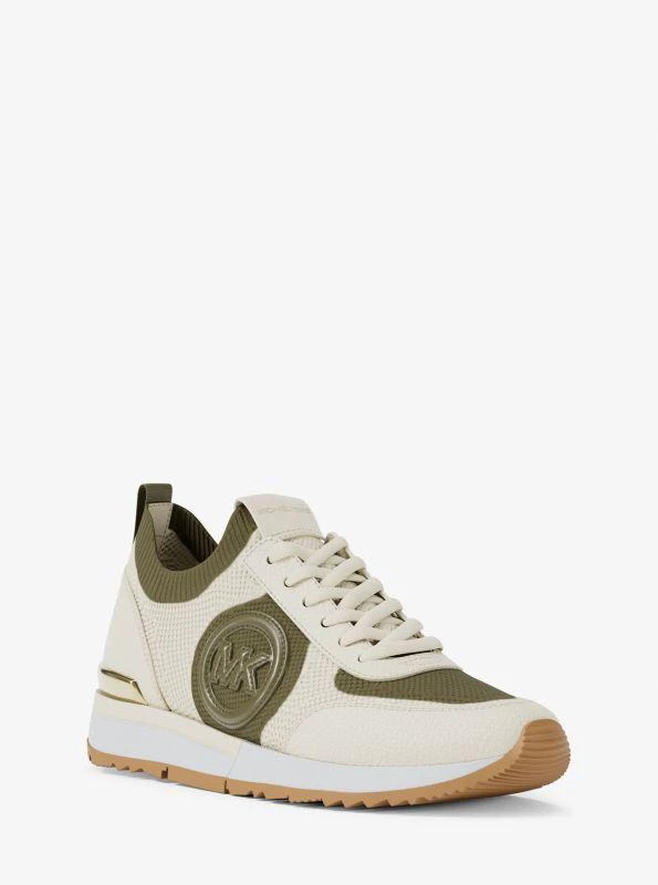 Michael Kors Jenkins Two-Tone Stretch Knit Trainer