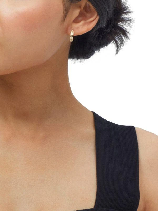 Saks Fifth Avenue 14K Yellow Gold Huggie Earrings 2