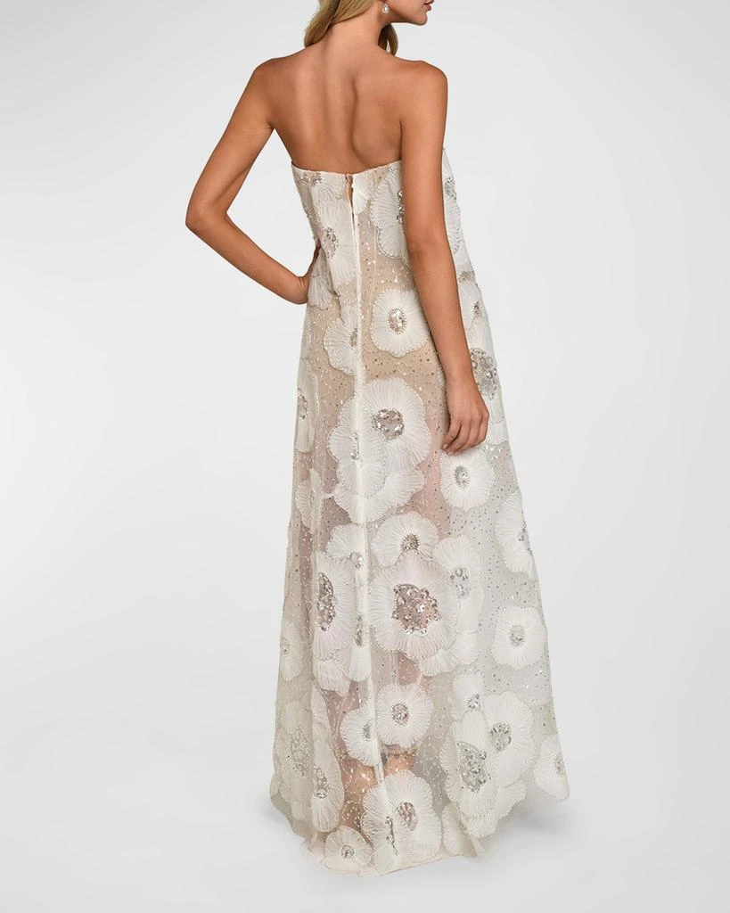 HELSI Margot Strapless Beaded Floral Tulle Gown 5