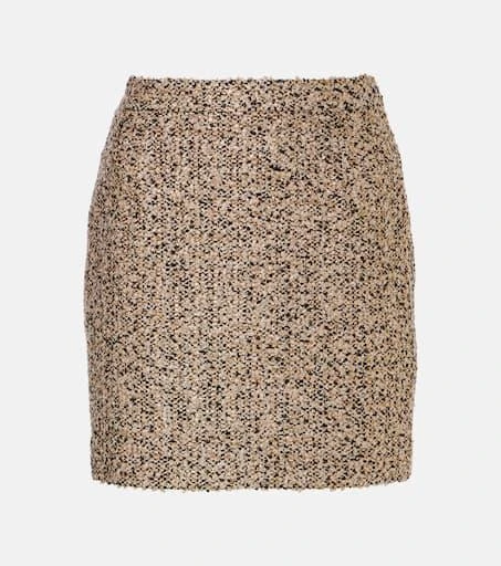 Alessandra Rich Lamé tweed miniskirt 1