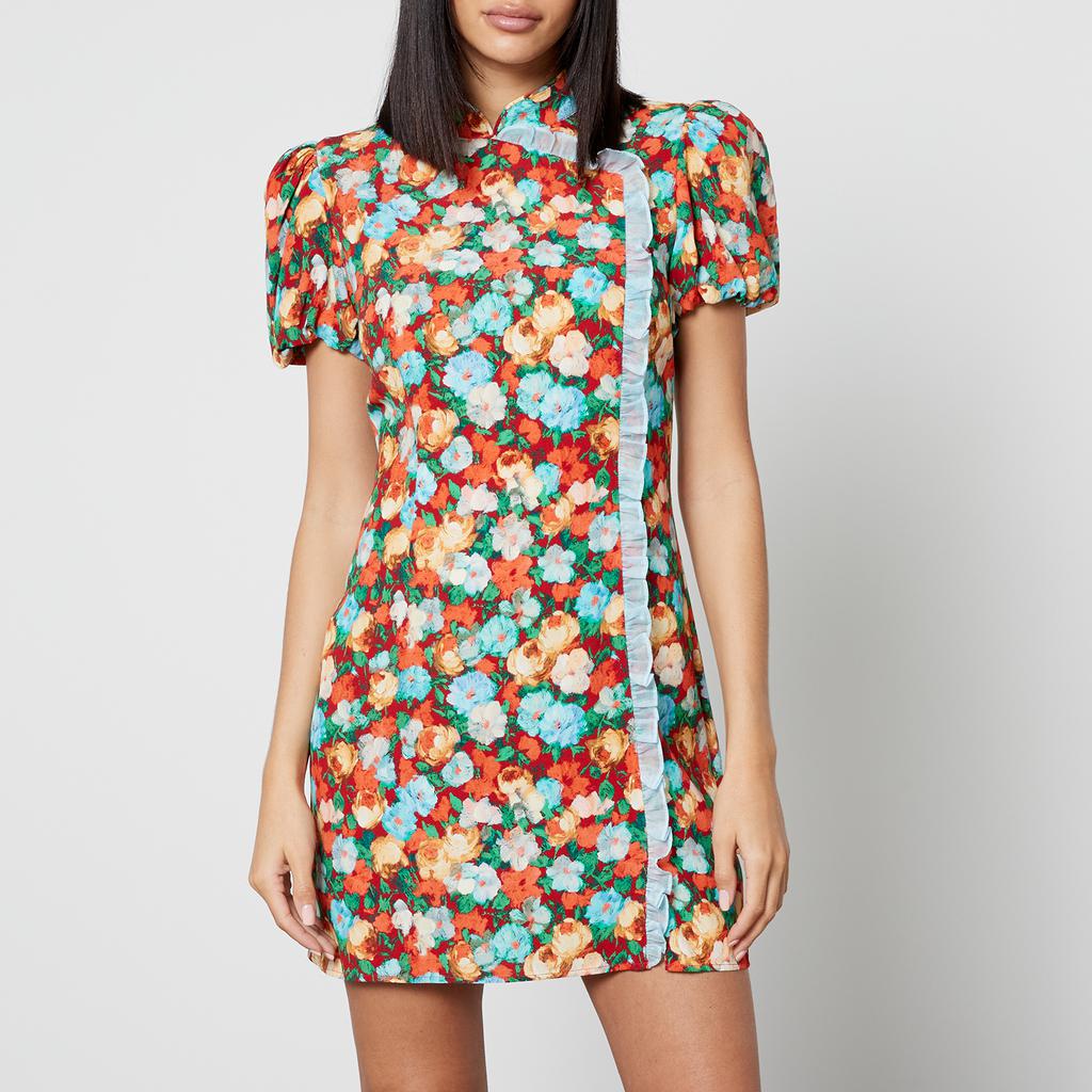 Kitri Philippa Floral-Print Crepe Mini Dress