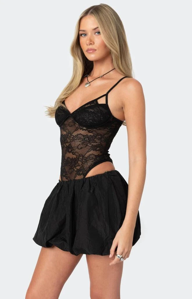 Edikted Strappy Sheer Lace Bodysuit 3