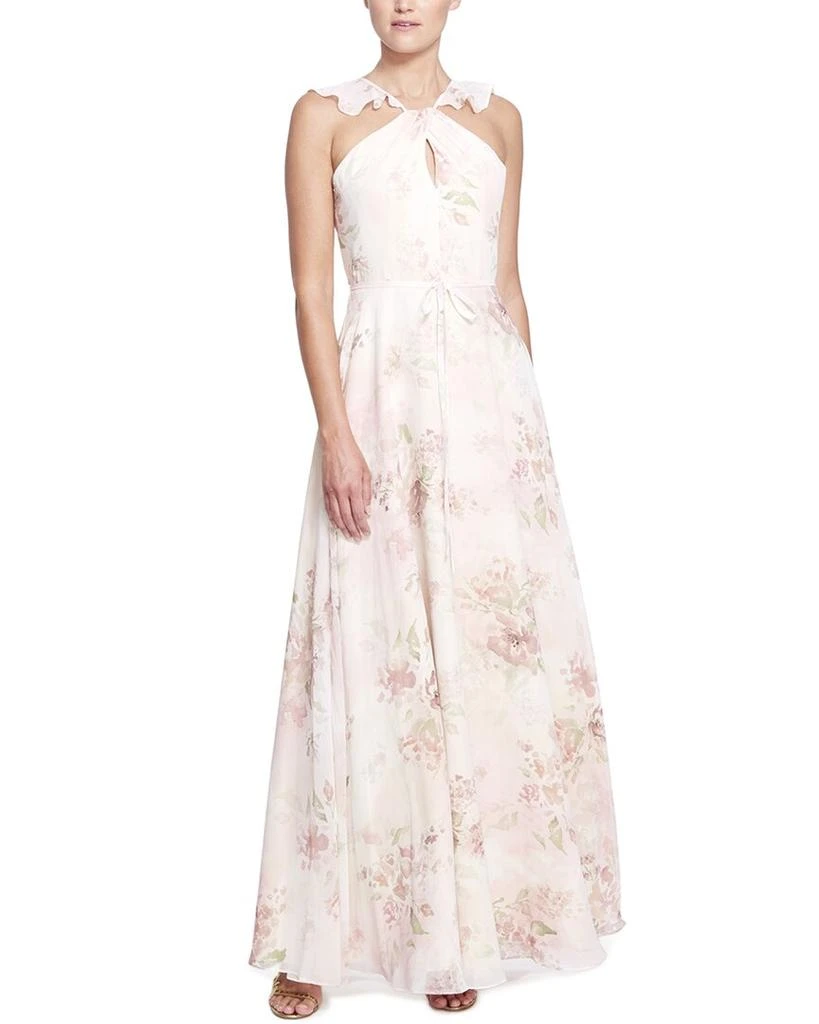 marchesa notte bridesmaid dresses Cicinia Sky Blue Bridesmaid Dresses Tulle Lace Half Sleeves A-Line Lon main image 0