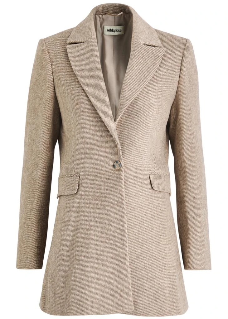 ODD MUSE The Ultimate Muse striped brushed-knit blazer 1