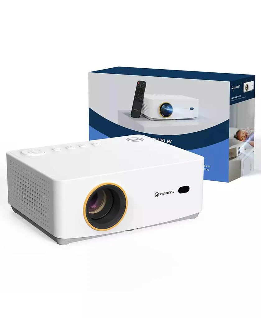 Vankyo Leisure 470W 720P Portable Projector with Wireless Connectivity: Adjustable Focus, HDMI Connection, 20000 Hour Bulb Life