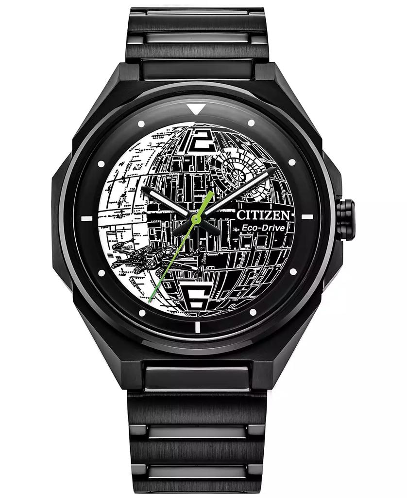 Citizen Eco-Drive Men's Star Wars Death Star 2 Black Ion Plated Stainless Steel Bracelet Watch 41mm