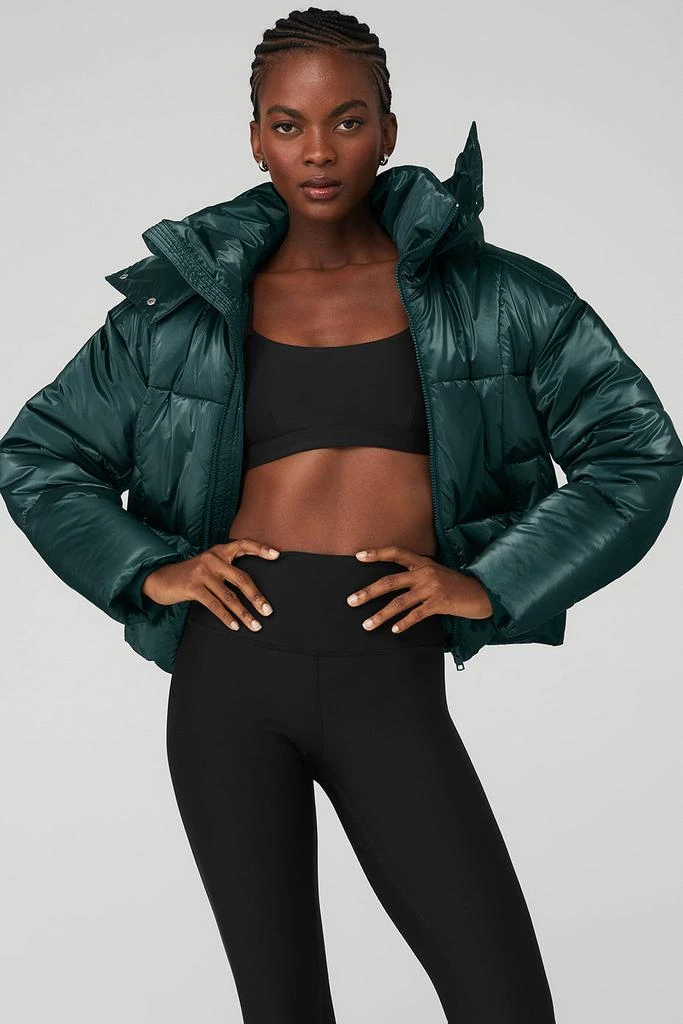 Alo Pearlized Pristine Puffer - Midnight Green 1