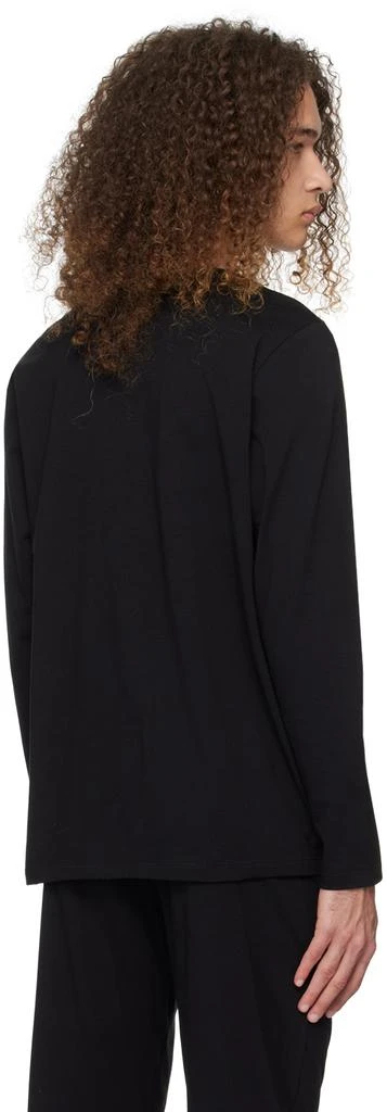 Hugo Boss Black Embroidered Long Sleeve T-Shirt 3