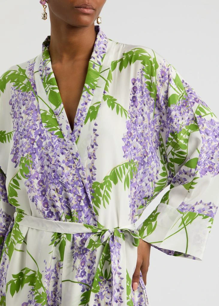 Bernadette Peignoir printed silk wrap dress 5