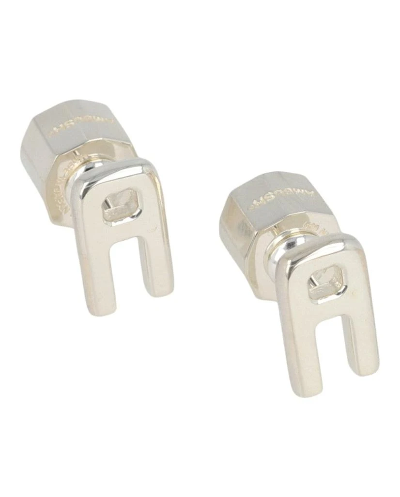 Ambush Engraved Logo Sterling Silver Earrings