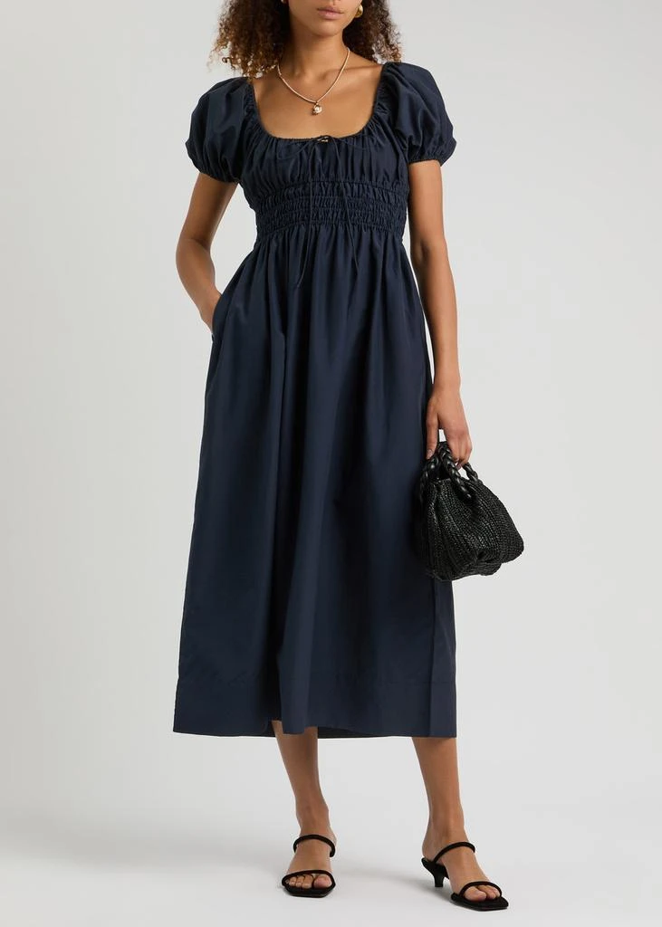 Faithfull the Brand Seine silk and cotton-blend midi dress 4