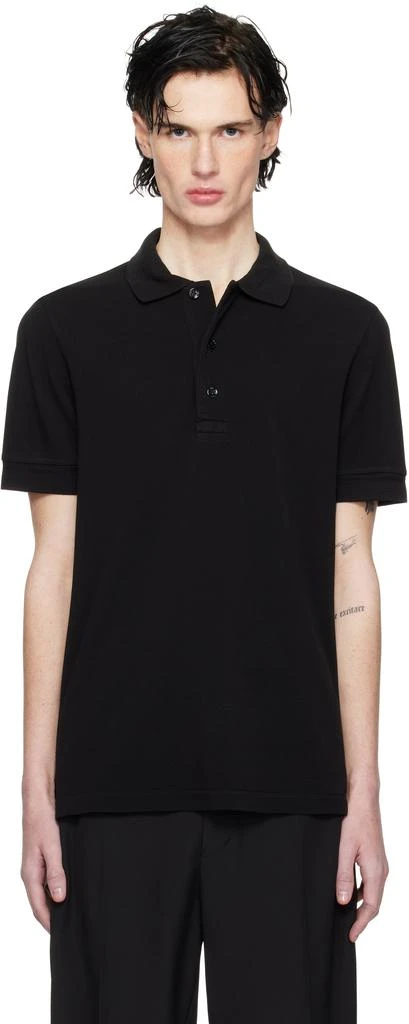 Tom Ford Black Three-Button Polo 1