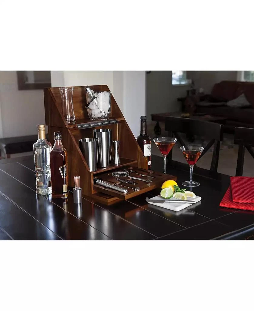 Legacy by Picnic Time Madison Acacia Tabletop Bar 6