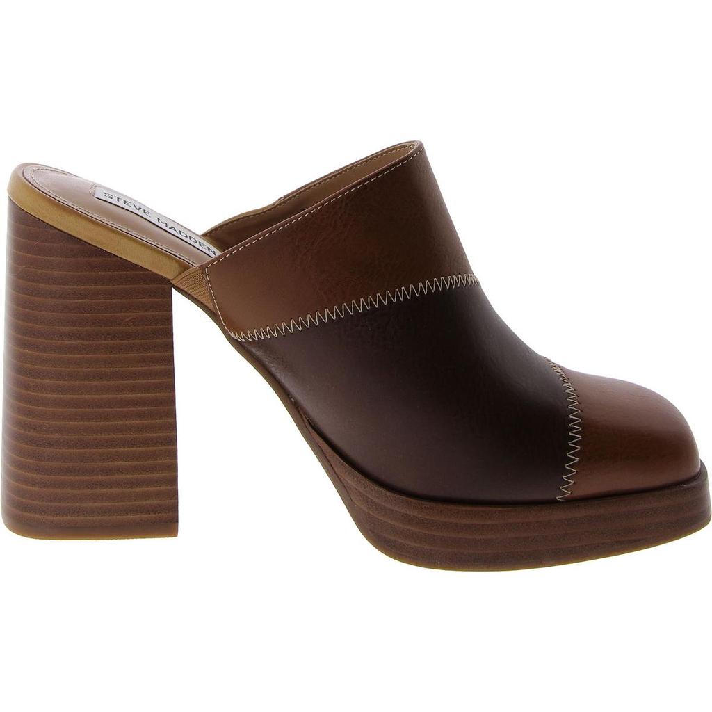 Steve Madden Arlington Womens Block Heel Square Toe Clogs