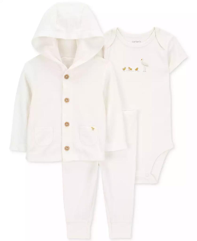 Carter's Baby Chick Little Hooded Cardigan, Bodysuit & Pants, 3 Piece Set