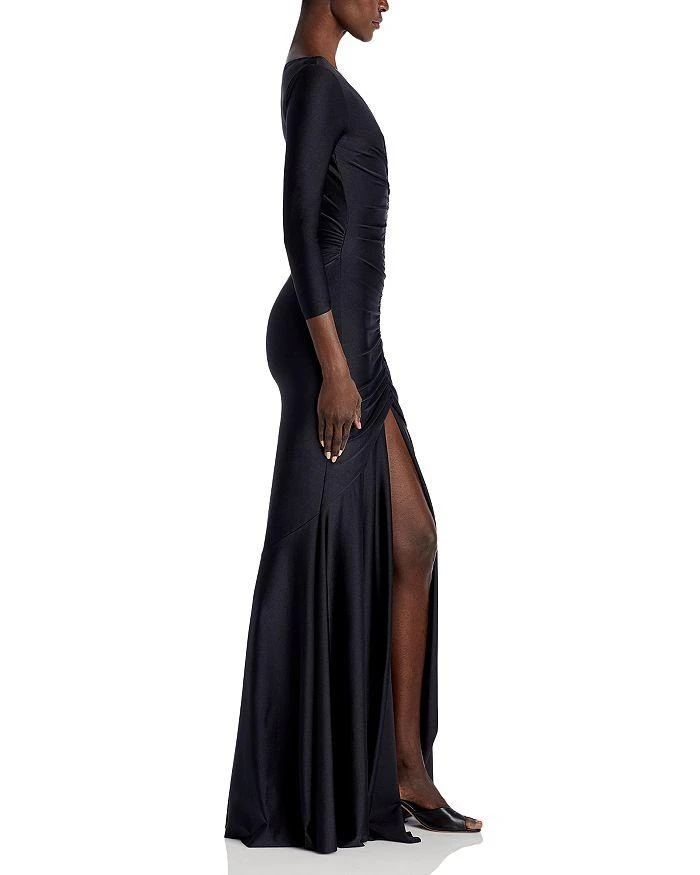 Chiara Boni Ruched Front Three Quarter Sleeve Gown 5