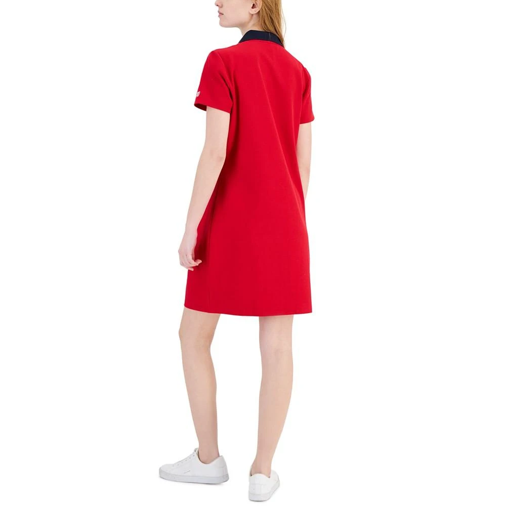 Tommy Hilfiger Women's Chevron Colorblocked Polo Dress 2