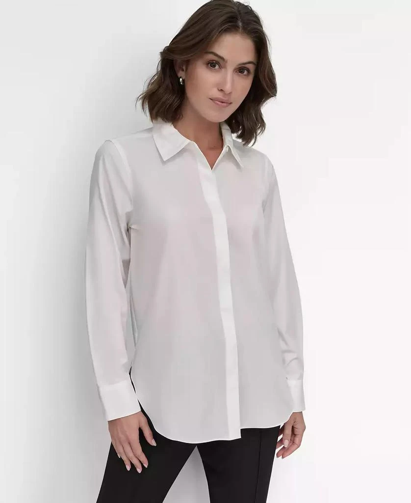 oversized t shirt dress women Hexagon Organic Cotton T-Shirt Dress White