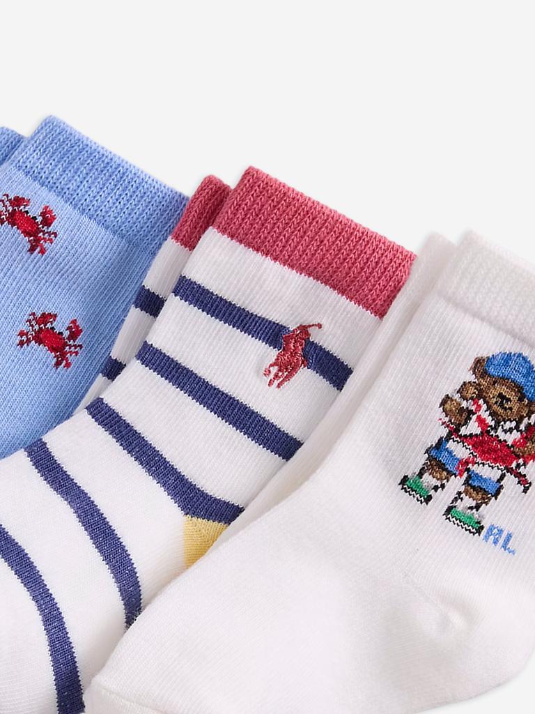 Ralph Lauren Baby Boys 3 Pack Socks Set in Multicolour