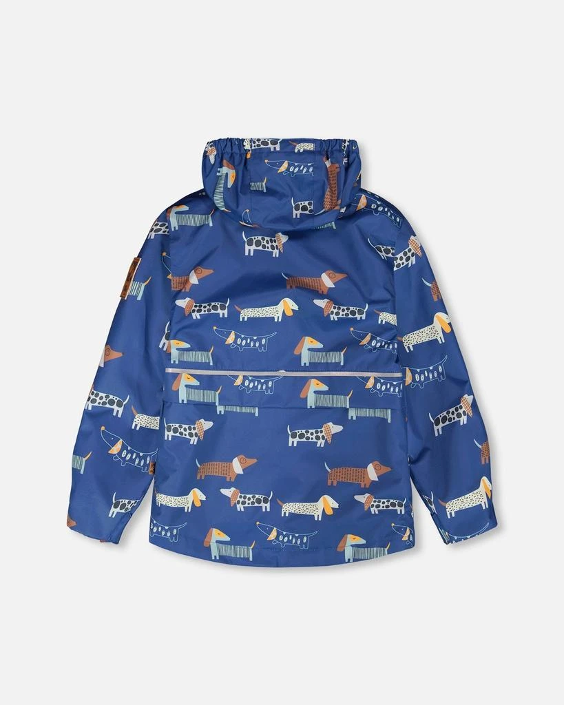 Deux par Deux 3-in-1 Two-Piece Mid-Season Outerwear Set Blue Dog Print 3