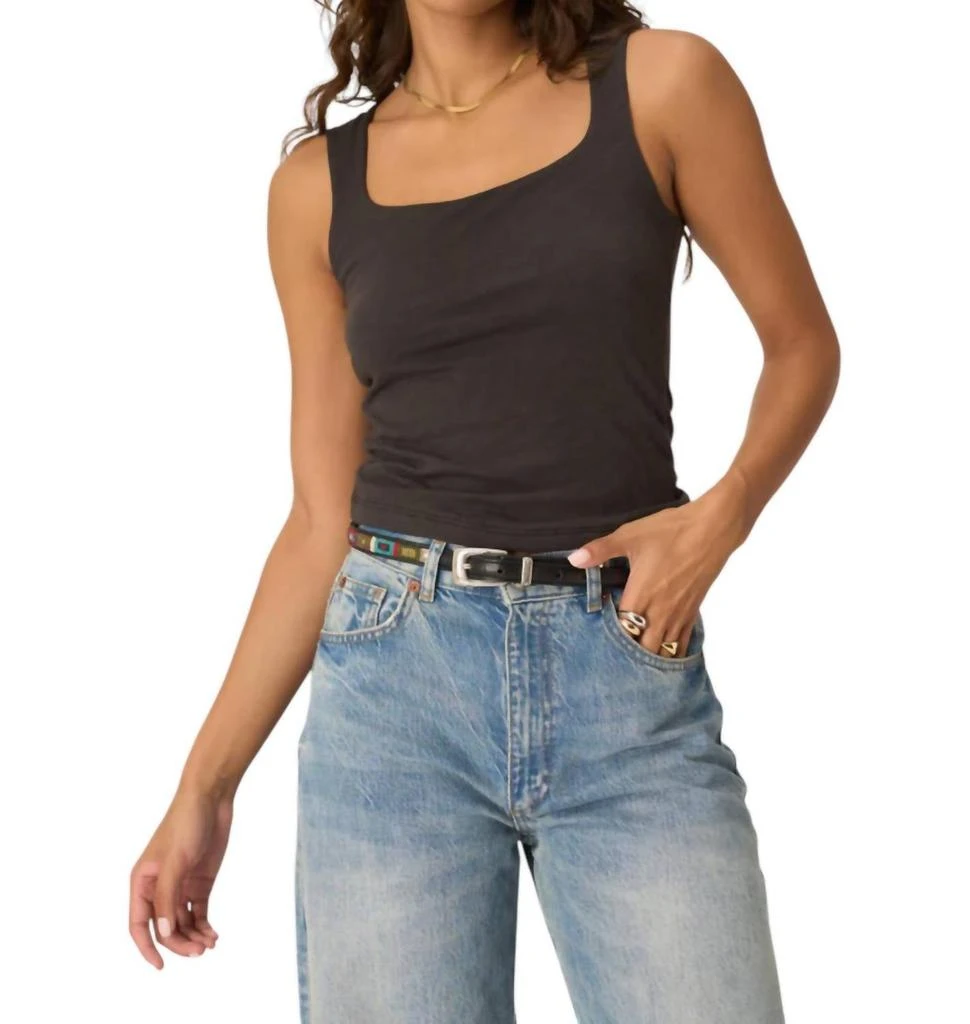 Project Social T Project Social T - Sarah Square Neck Seamless Tank Top 1