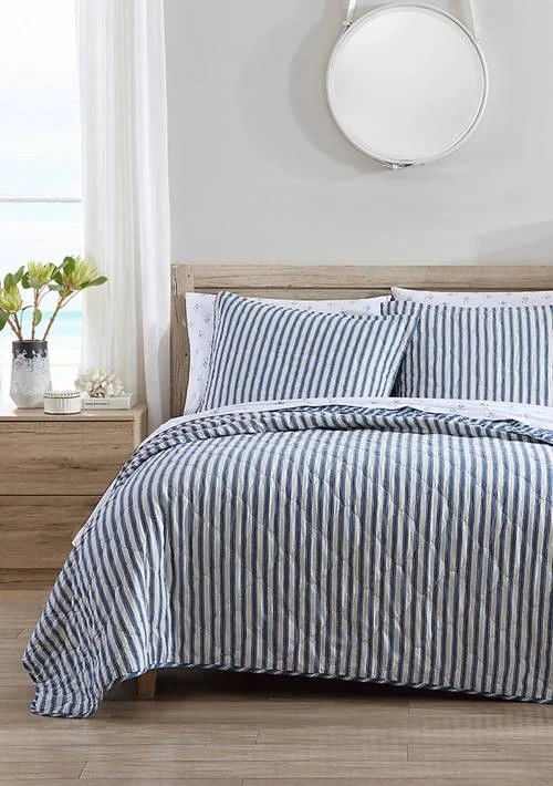 Stone Cottage Willow Way Ticking Stripe Cotton Quilt Set