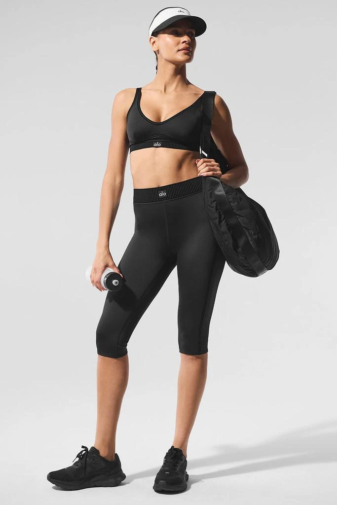 Alo Airlift High-Waist Line Up Capri - Navy 5