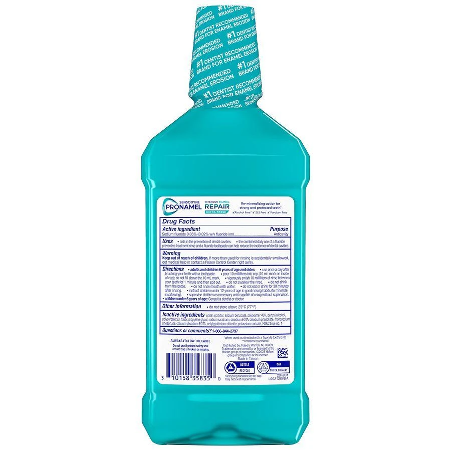 Sensodyne Pronamel Intensive Enamel Repair Mouthwash Extra Fresh 6