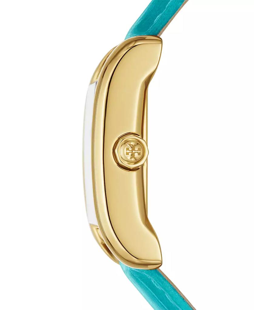 Tory Burch Women's The Eleanor Blue Leather Strap Watch 25mm