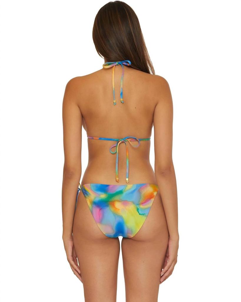 Becca Paper Mache Demi Reversible Tie Side Bikini Bottom In Multicolor