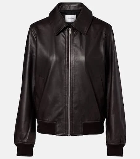 Yves Salomon Hooded leather blouson jacket