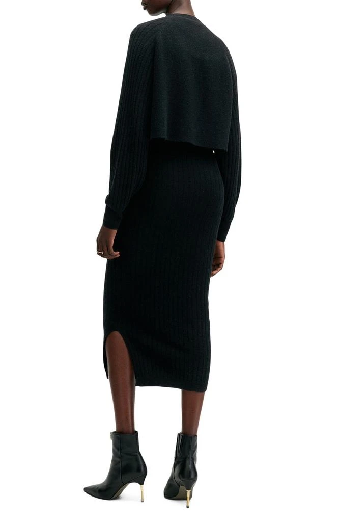 ALL SAINTS Margot Rib Wool Blend Crop Sweater & Midi Sweater Dress Set 2