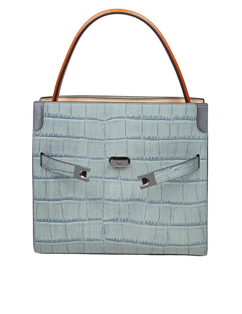 Tory Burch Tory Burch Crocodile Print Leather Handbag 1
