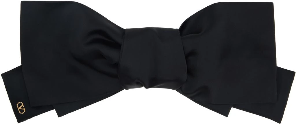 Valentino Black Hair Clips with White \'V\' Logo Valentino Garavani Hair Accessories Black | Wanan Luxury main image 2