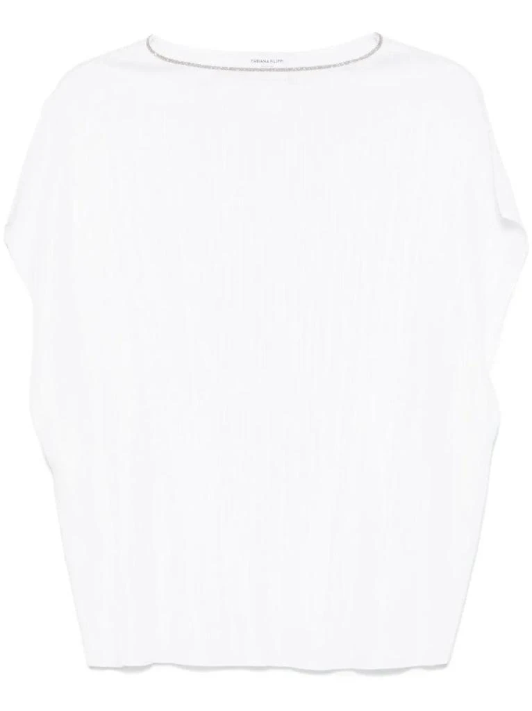 Fabiana Filippi Relaxed Silhouette White Top 1