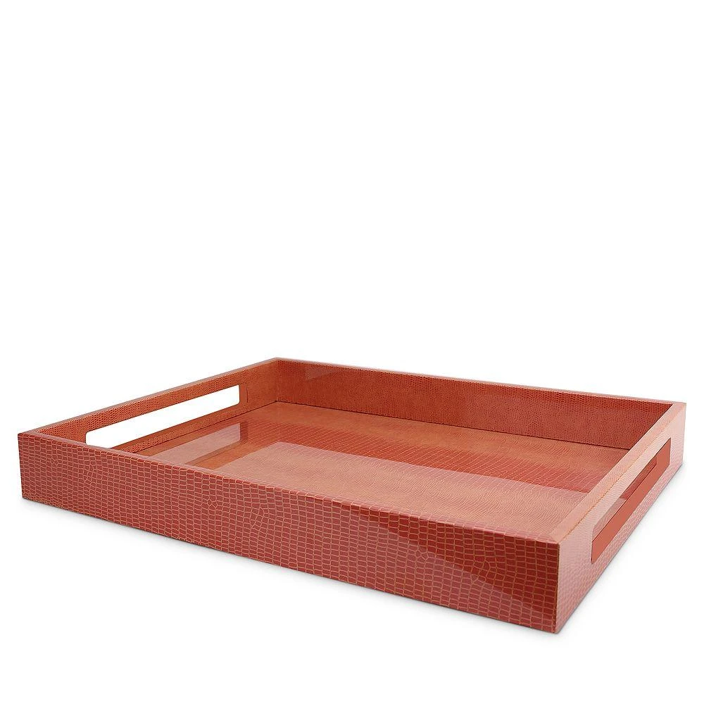 Addison Ross Orange Croc Tray, 16" x 14" 1