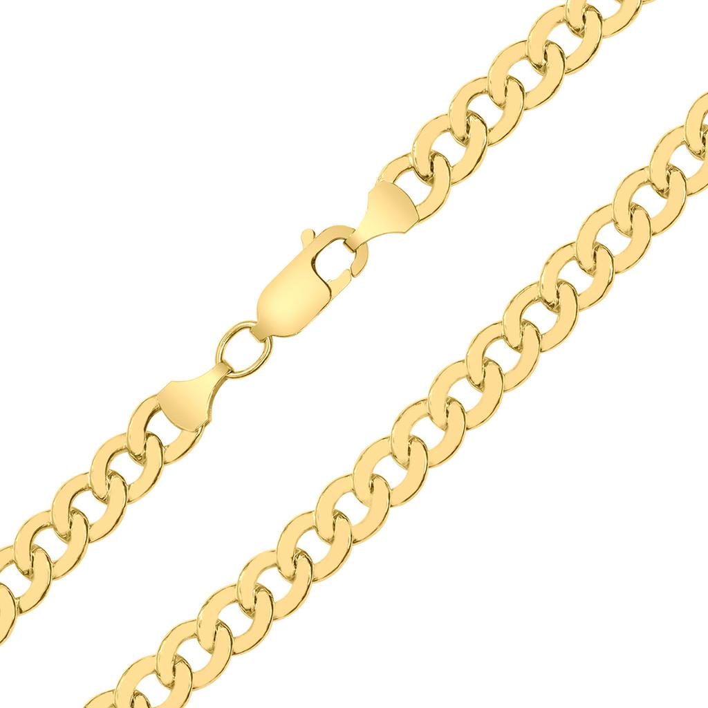 Monary 14K Yellow Gold Filled 5.8MM Curb Link Bracelet with Lobster Clasp