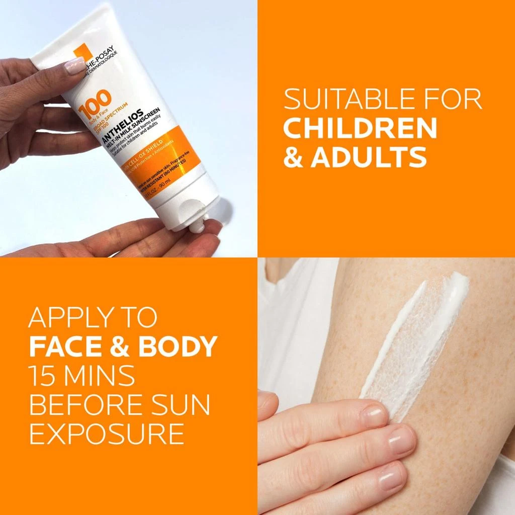 La Roche Posay Anthelios Melt-in Milk Body and Face Sunscreen Lotion Broad Spectrum SPF 100 6