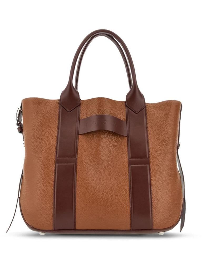 トートバッグ HOGAN SMALL HOGAN SCRIPT SHOPPING BAG Hogan Script Shopping Bag Medium BLACK for Woman