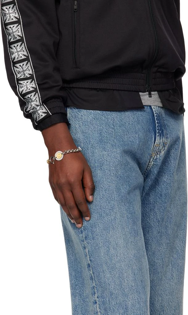 IN GOLD WE TRUST PARIS Rolo 
Crystal Chains Cross Charms Logo Bracelet 3