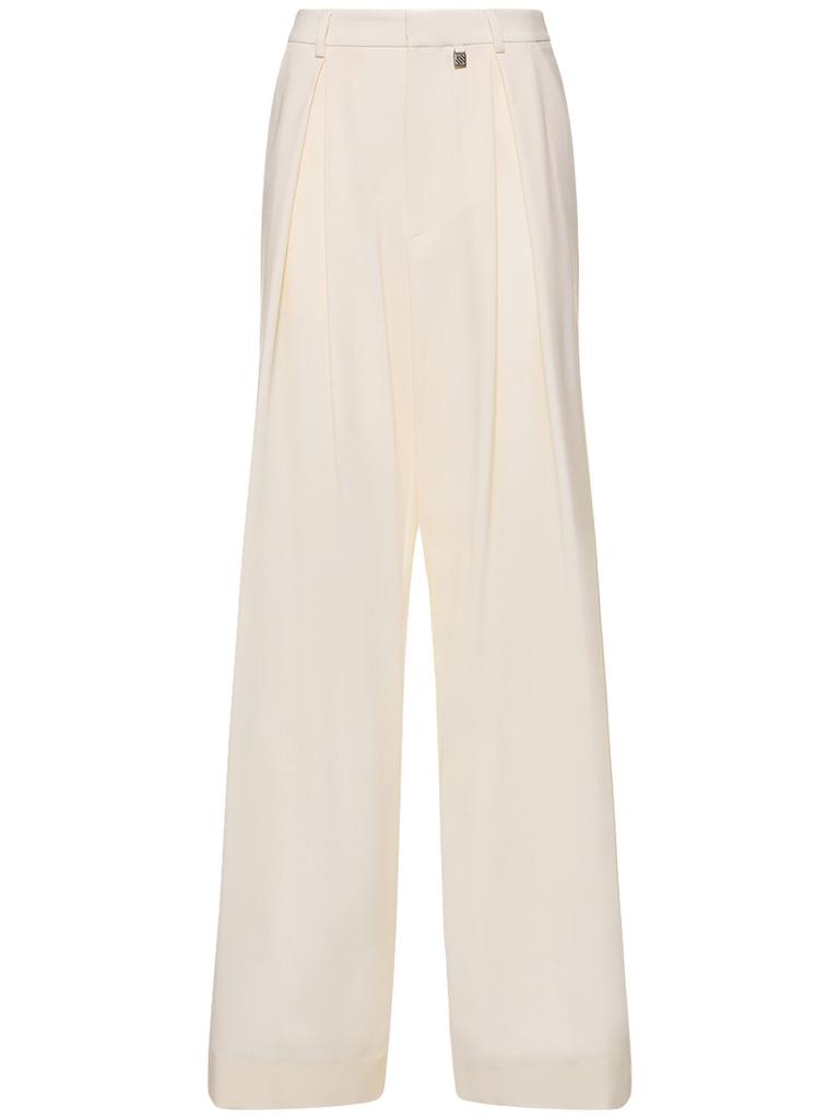 GIUSEPPE DI MORABITO Stretch Wool Wide Pants