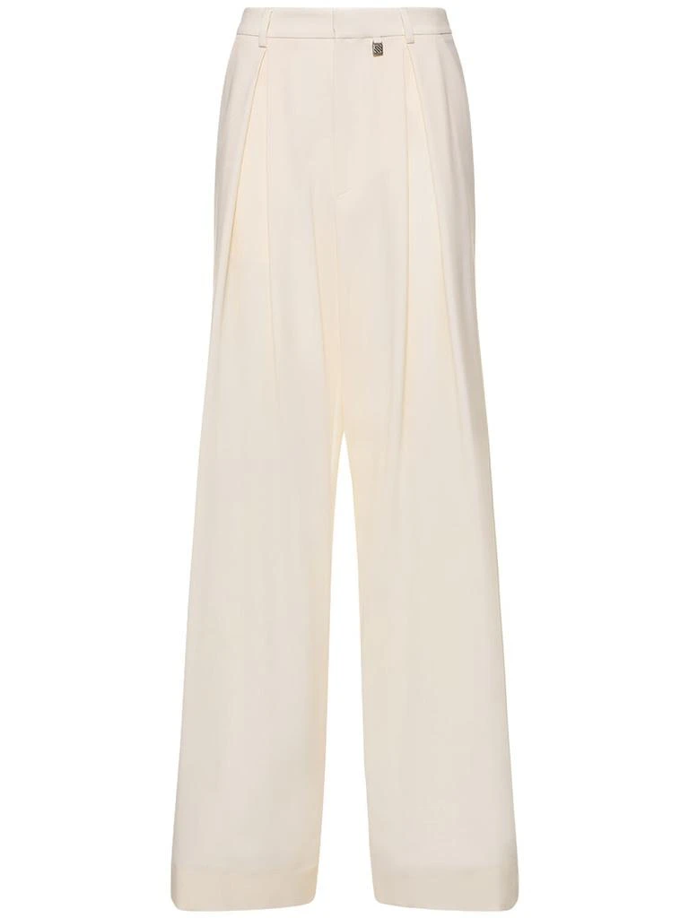 GIUSEPPE DI MORABITO Stretch Wool Wide Pants 1